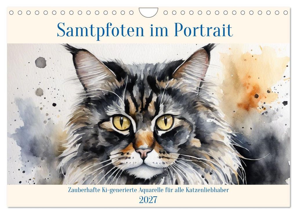 Samtpfoten im Portrait (Wandkalender 2027 DIN A4 quer), CALVENDO Monatskalender
