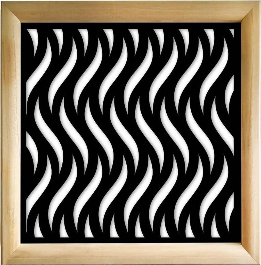 VERTICALWAVES - Moduli Decorativi in holz e PVC 73x73 cm schwarz