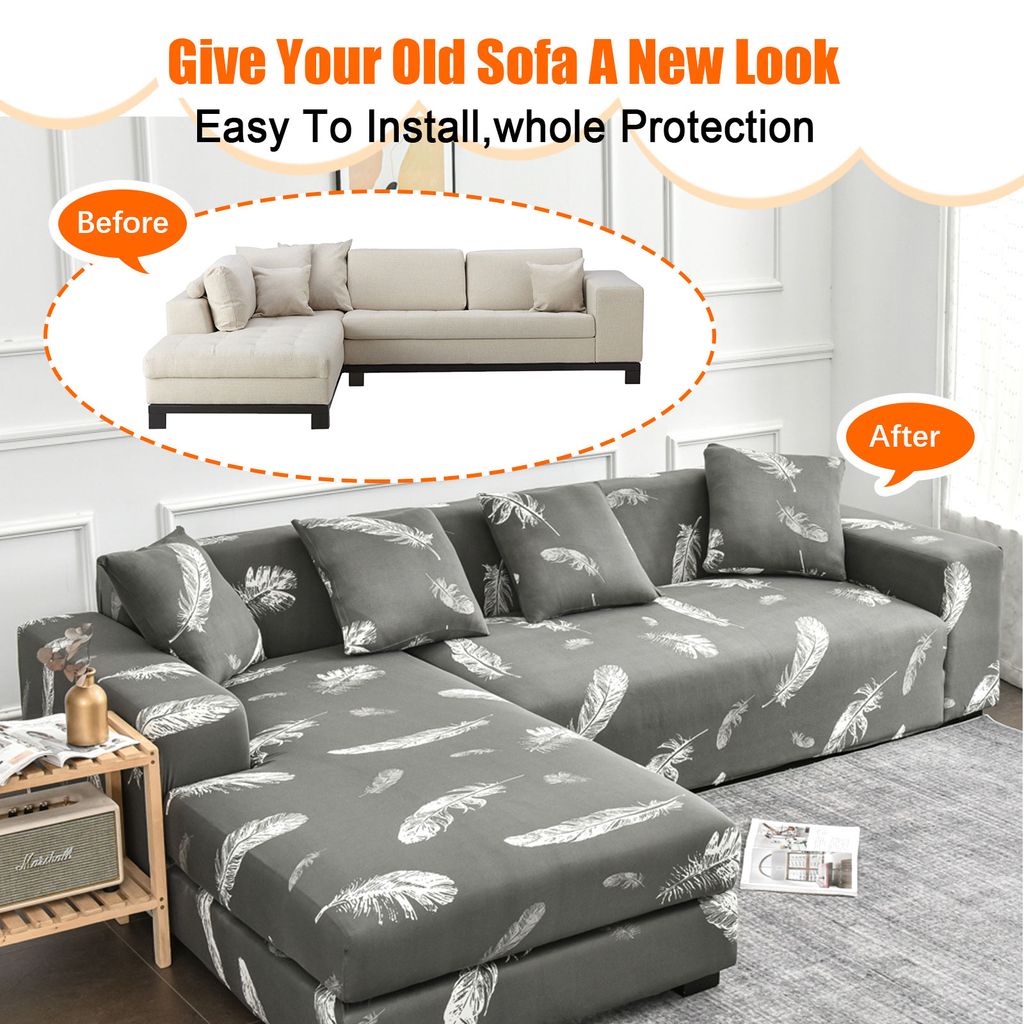 Sofabezug stretch elastische Sofahusse Abdeckung L Form