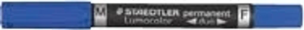 Marqueur permanent STAEDTLER Lumocolor bleu pointe double x10 - 5
