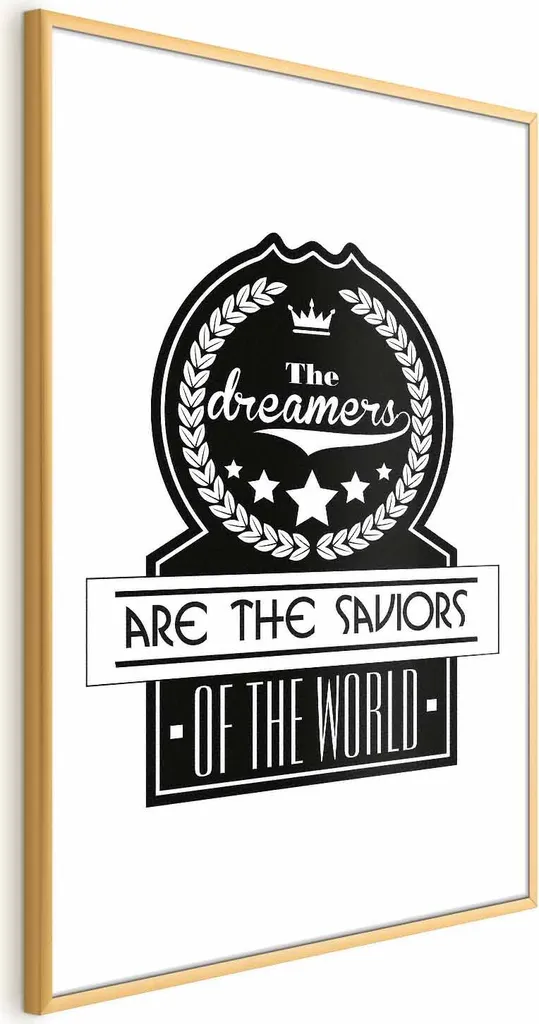 Poster Dreamers 60x90 cm con cornice dorata senza bordo