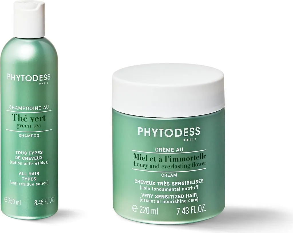 Duo Shampooing Thé Vert 250ml et Crème Miel Immortelle Réparation