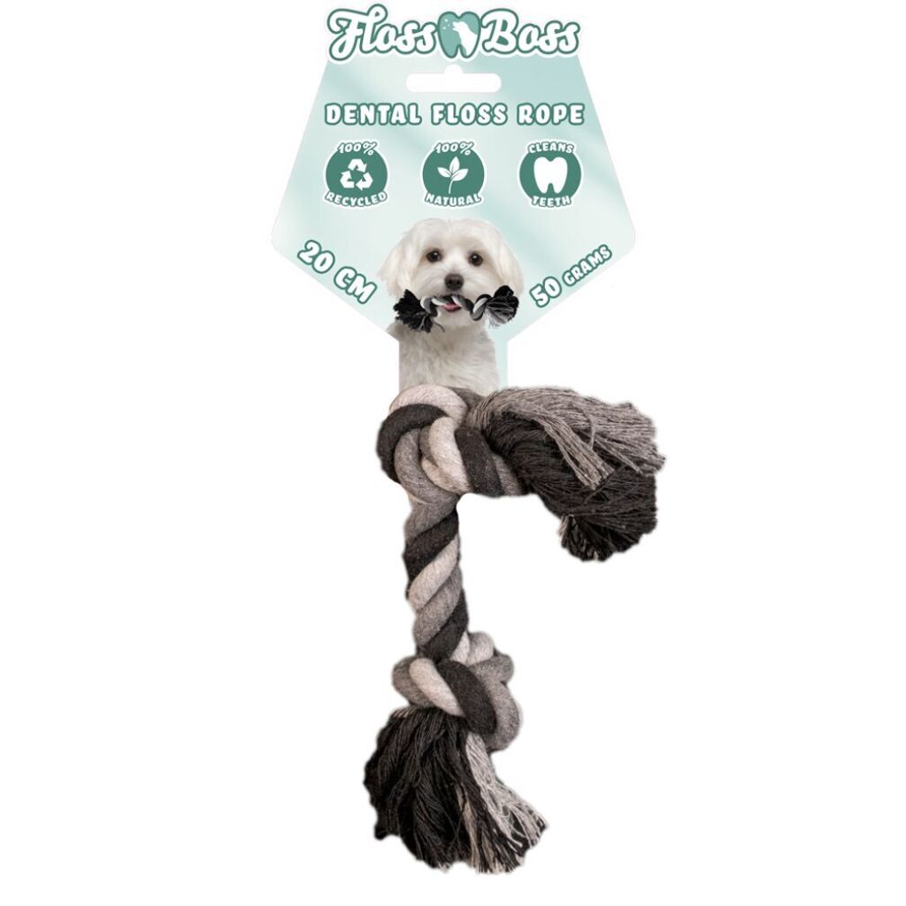 Floss Boss Dental Rope Baumwollseil mit 2 Knoten - 20 cm