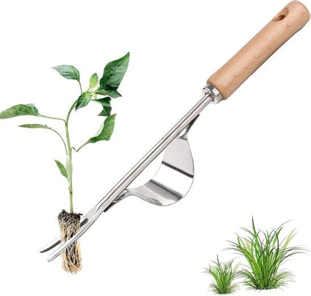 Outil pour transplanter les plants et sarcler le potager avec précision