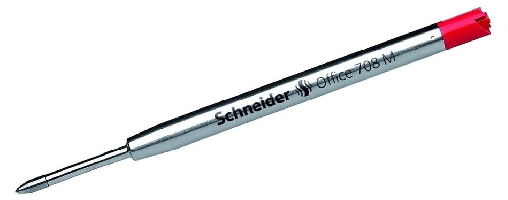 Schneider Office 708 M Kugelschreibermine rot Nachfüllmine mittlere Strichstärke