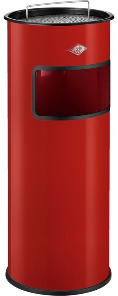 WESCO® Cendrier sur pied 30 l. avec tamis, rouge Image du produit 