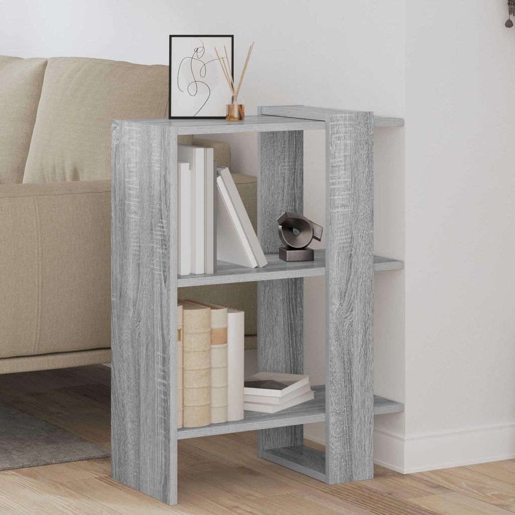"Schlussverkauf" Bücherregal rechteckig - 1 pc - Büroregal mit Stauraum - Graues Sonoma 52x25x71,5 cm Holzwerkstoff C12449
