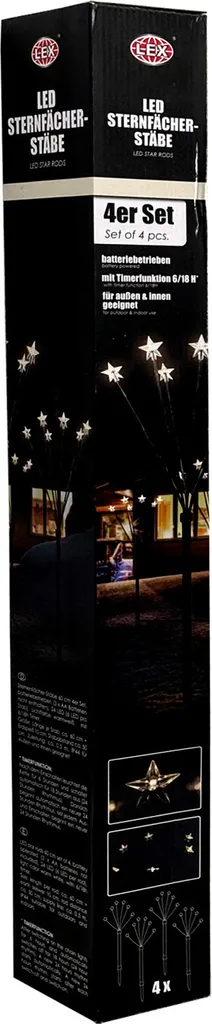Luminaire Jardin sans Fil Lot 12 Bâtons Étoiles LED Solution pour Zone Ombrée