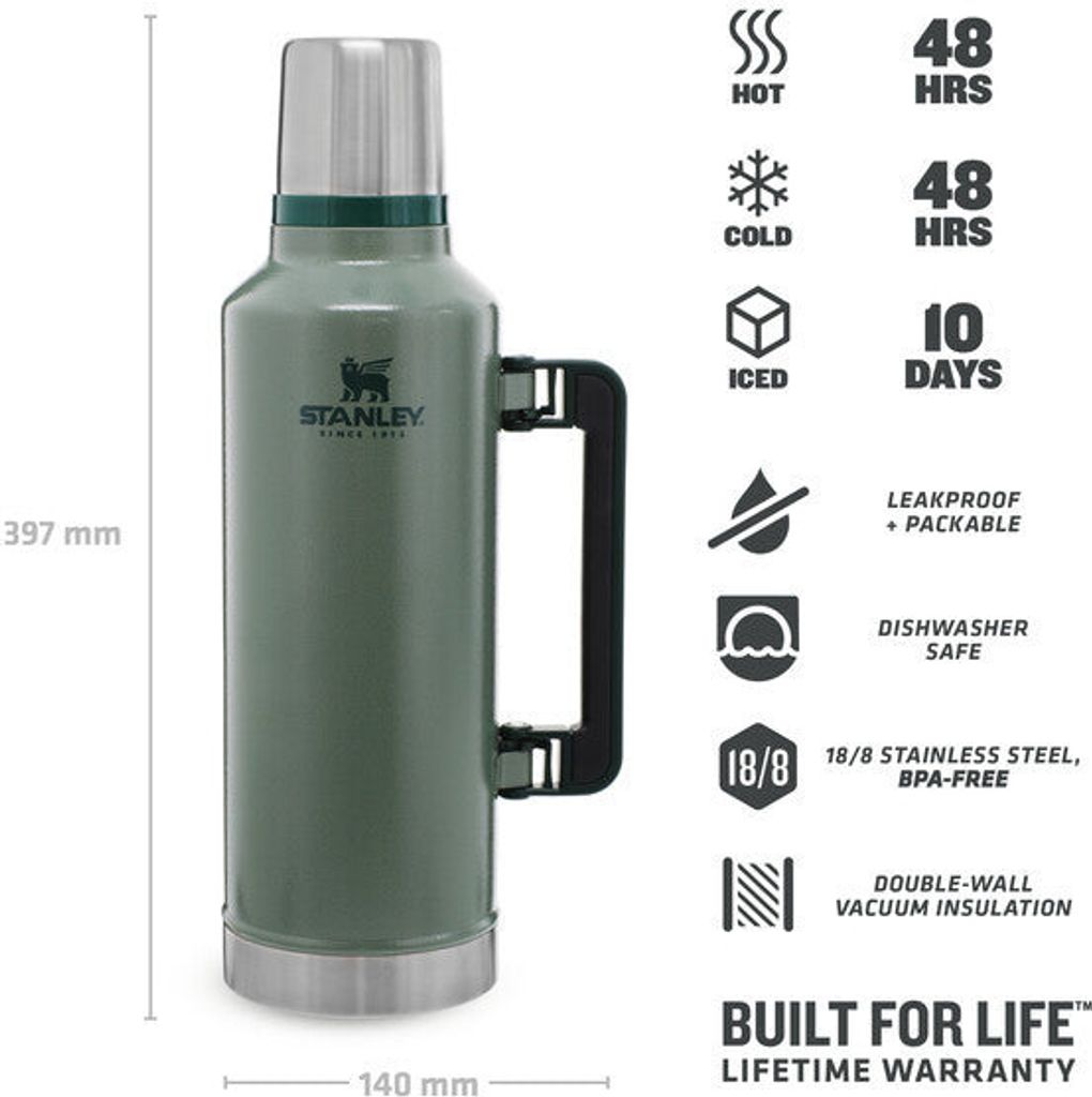 Stanley Classic Bottle XXL 2,3 L Hammertone Green Produktbild 