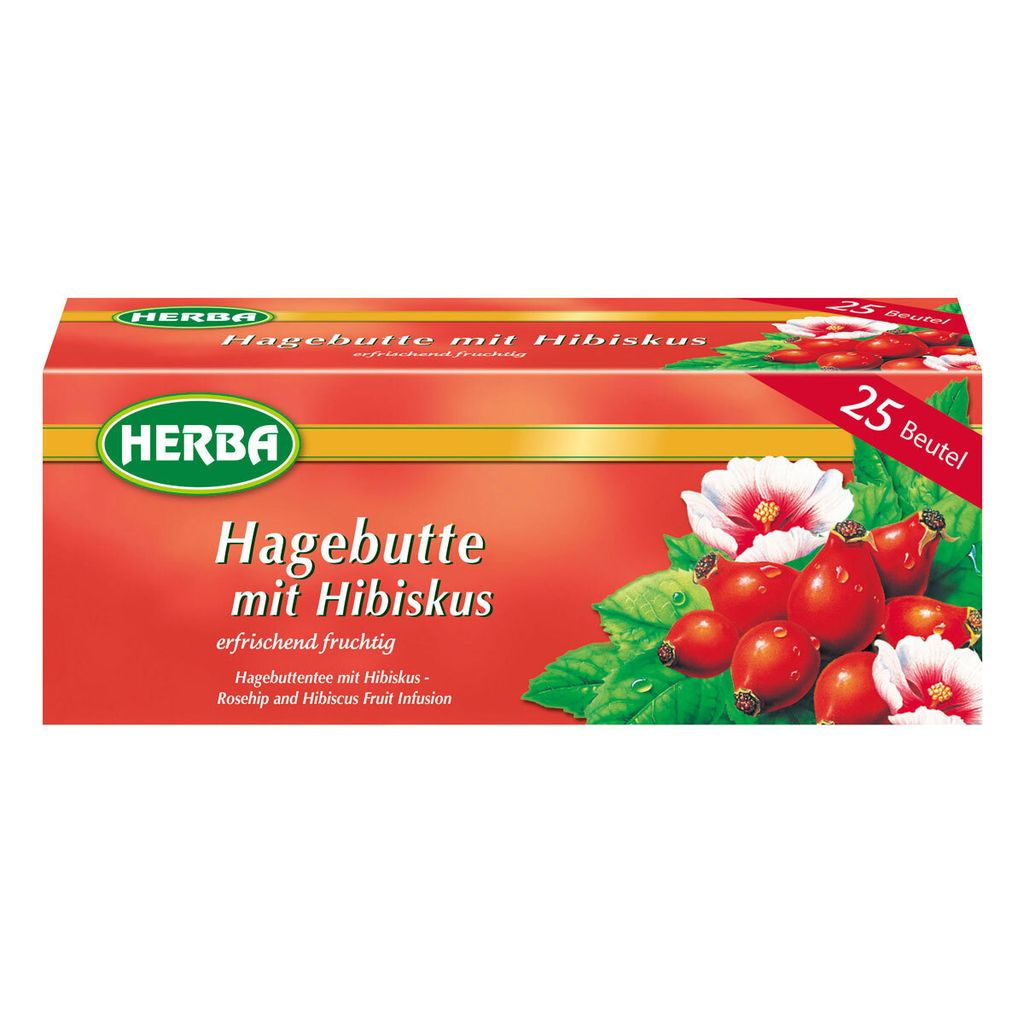 Herba Hagebuttentee mit Hibiskus erfrischend fruchtig 25 Produktbild 