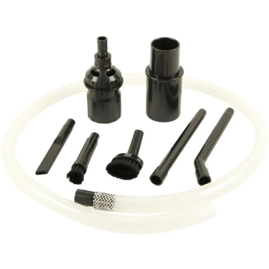 Set di pulizia Variant PC incl. tubo flessibile da 90 cm, 5 accessori: 2 spazzole, 1 prolunga, 1 angolare, 1 mini bocchetta per crepe, universale
