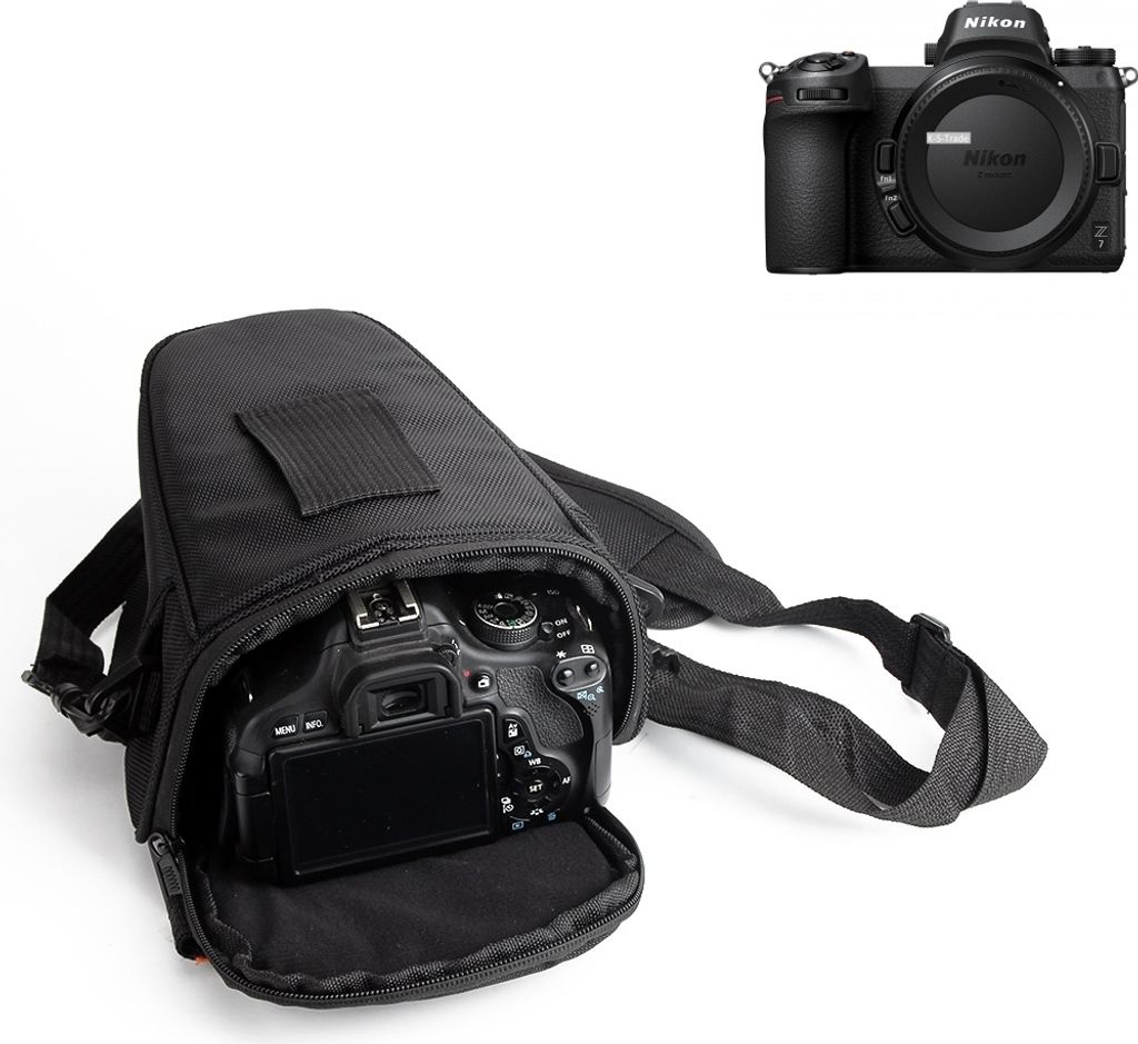 K-S-Trade Kameratasche Fototasche Schultertasche Umhängetasche kompatibel mit Nikon Z 7 Colt für Systemkameras Schutzhülle bag Zubehörtasche
