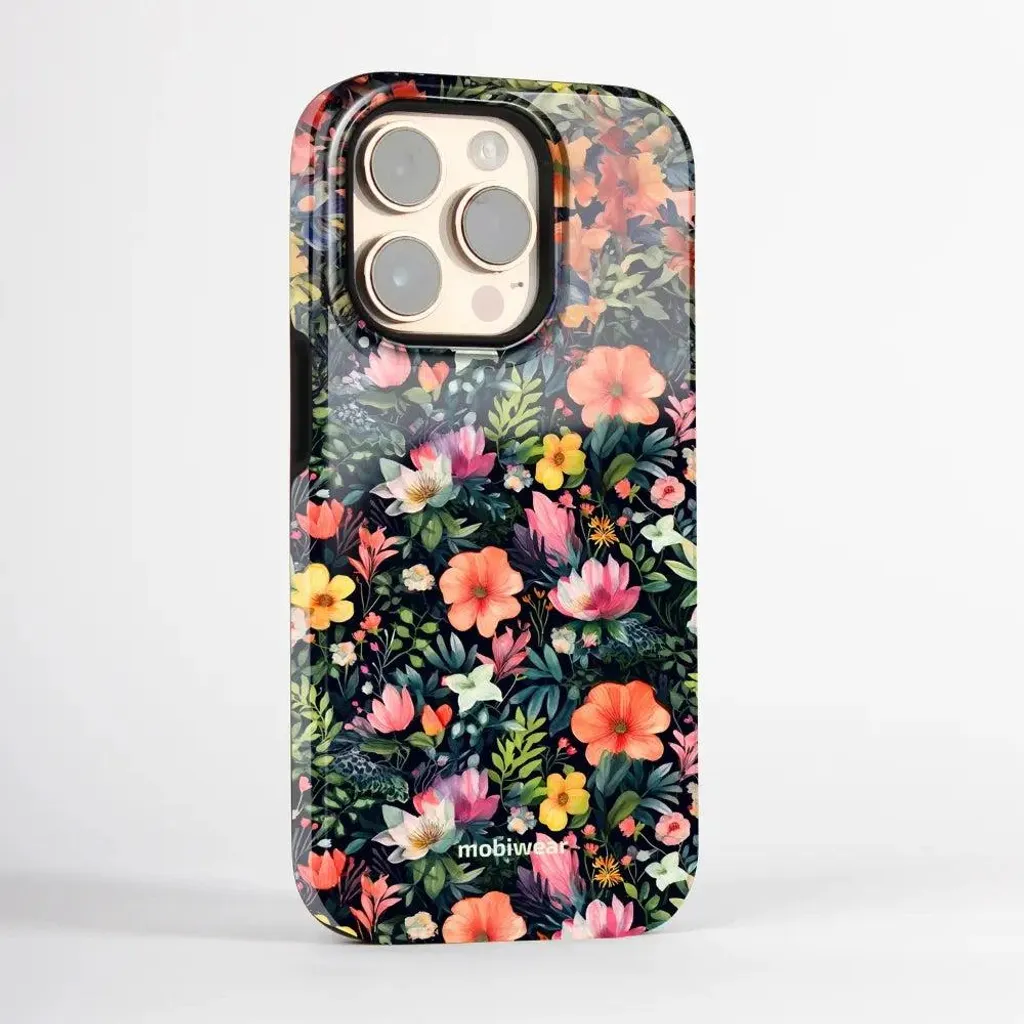 Custodia per cellulare per Galaxy S25, Mobiwear Elite Pro, Colorful-Flowery
