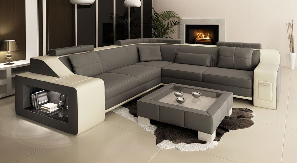 Wohnlandschaft Ecksofa L Form Polster Couch
