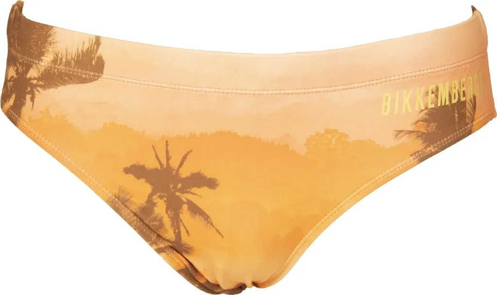 Slip de bain en polyester et élasthanne Bikkembergs motif tropical