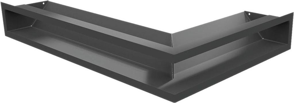 Eck-Lüftungsgitter LUFT links 60x40x9 Graphite Slim