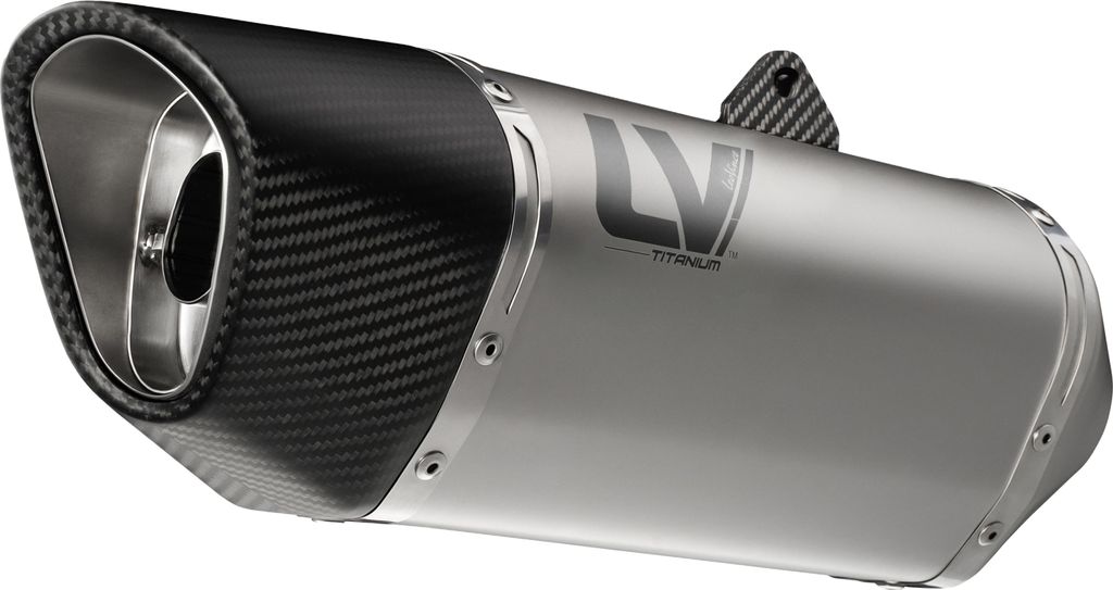Auspuffanlage komplett LV-14 R mit Katalysator & Zulassung, Titanium, Carbon Kappe kompatibel mit Yamaha MT-09 / SP 900 2021 - 2023 / MT-09 / SP / ...