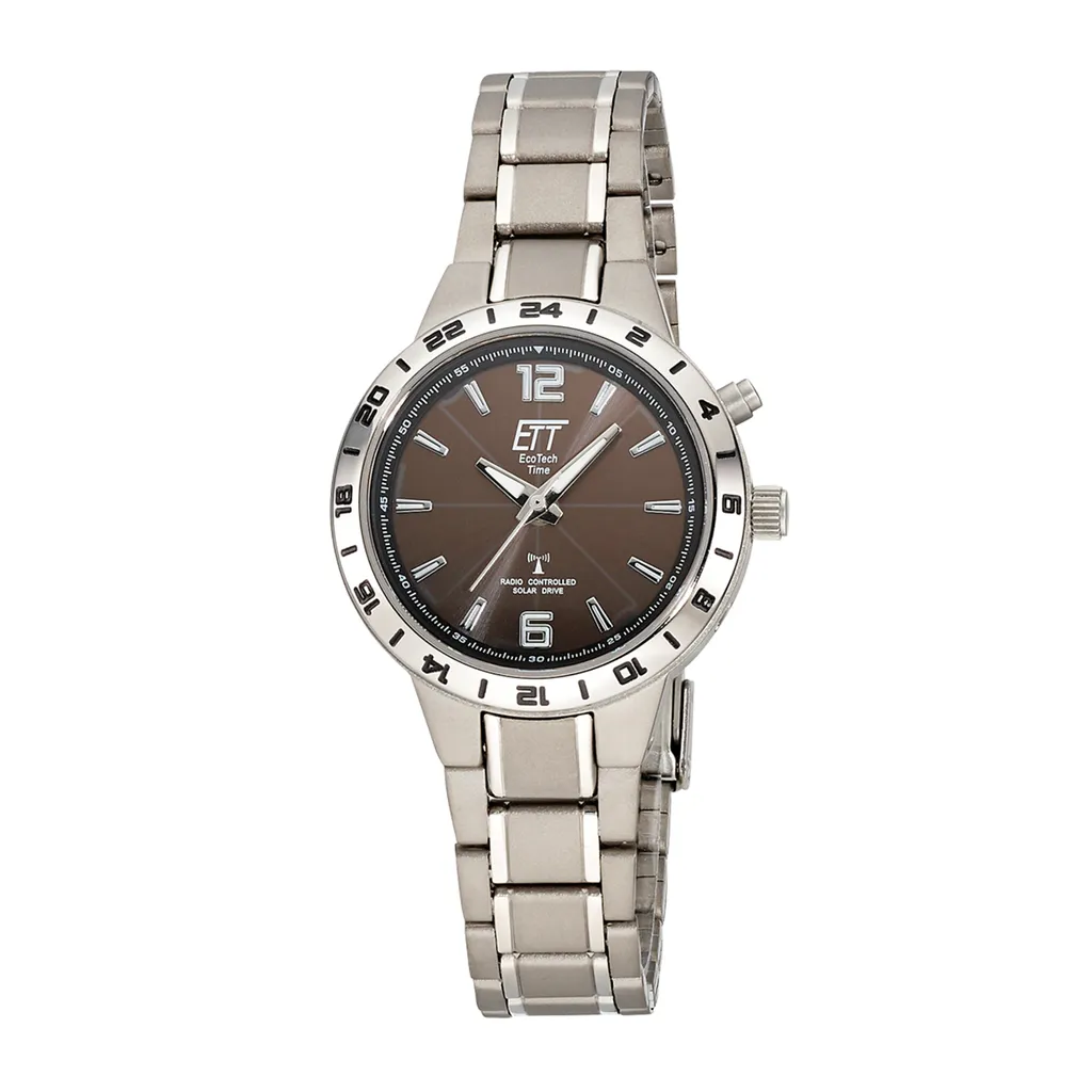 ETT ELT-11446-21M Orologio solare radiocontrollato da donna Basic titanio/antracite