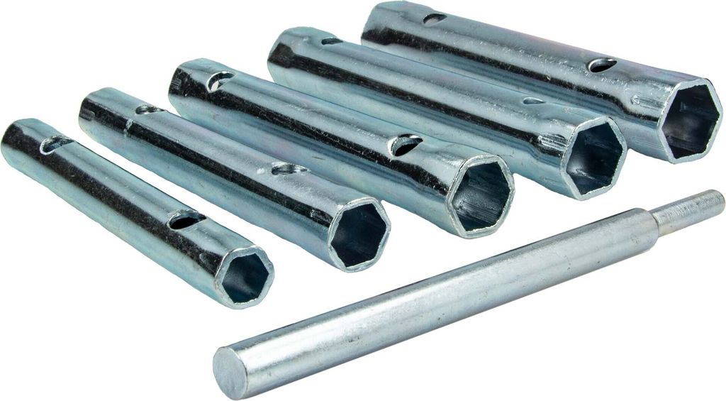 MASTERPROOF PROFESSIONAL Rohr - Steckschlüsselsatz 8-17 mm, 6-teilig inkl. Knebelstange