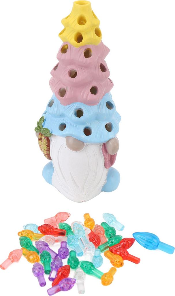 Gnom Figur Farbbeleuchtung Harz Zwerg Ornament für Home Gathering Office Desk Dekoration
