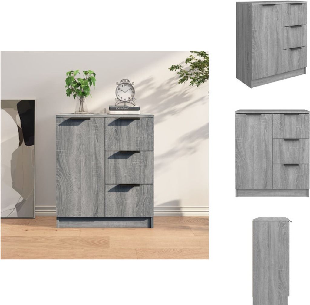 vidaXL Sideboard Grau Sonoma 60x30x70 cm Holzwerkstoff - Sideboards