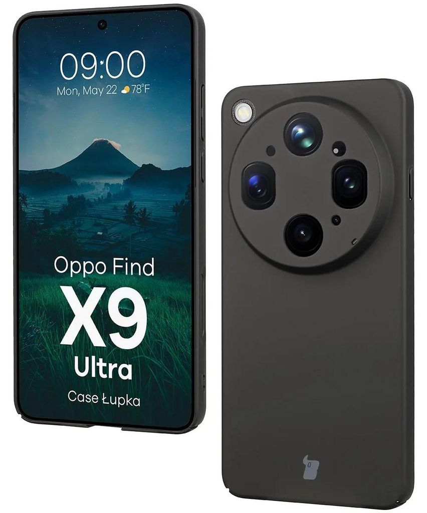 Handyhülle für Oppo Find X9 Ultra, Bizon Case Lupka, Schwarz