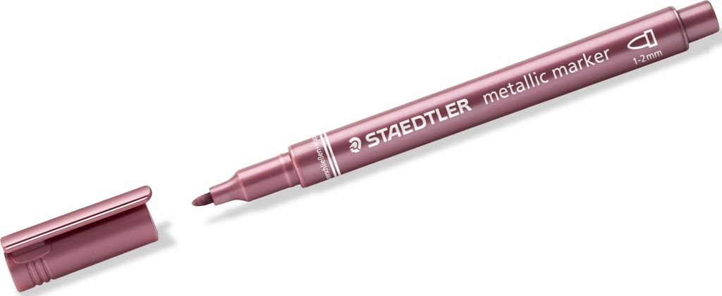 Lackmarker metallic 1-2mm rot Packung mit 10 Stück