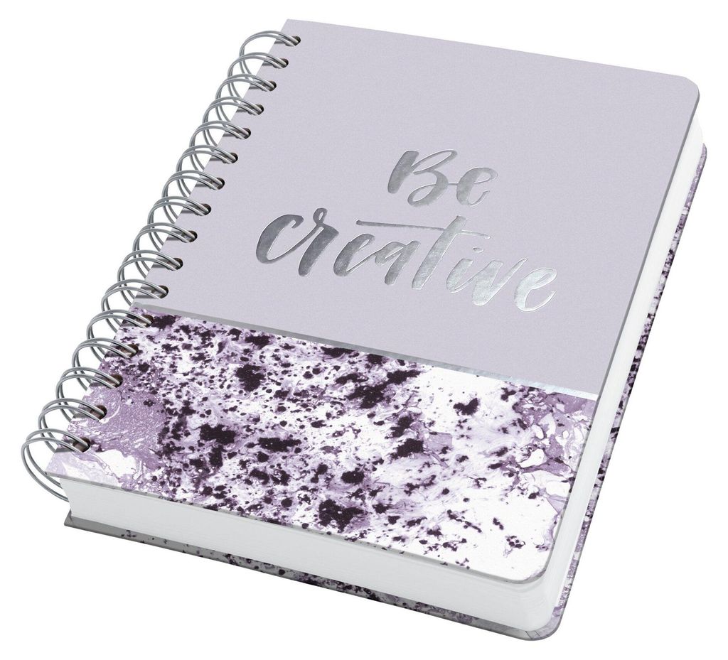 SIGEL JN607 Spiral-Notizbuch Jolie , Hardcover, ca. A5, dotted, violett/weiß, 240 S.