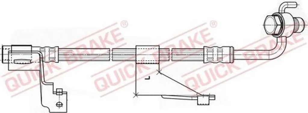 Flexible de frein renforcé OE 1041775 QUICK BRAKE pour Ford Escort