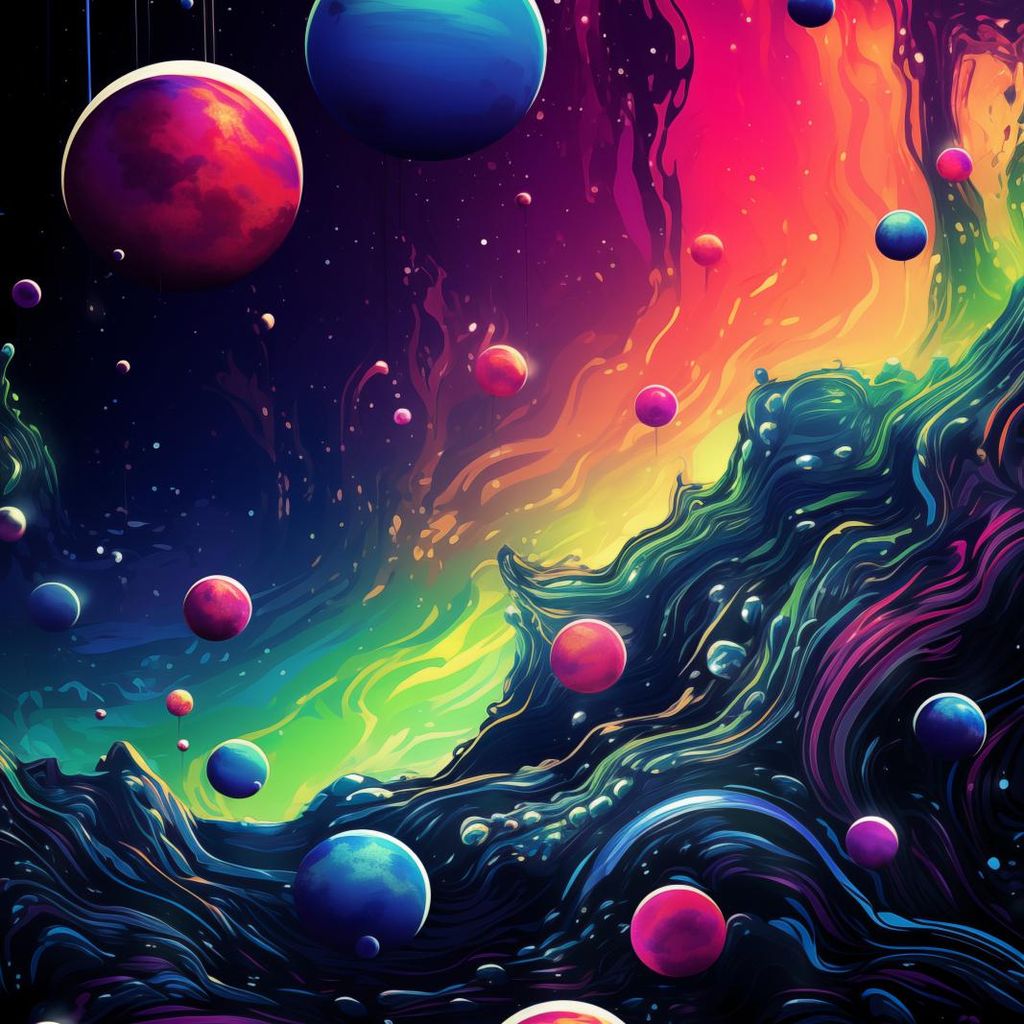 Plakat 40x40cm Kaleidoskop der Galaxien