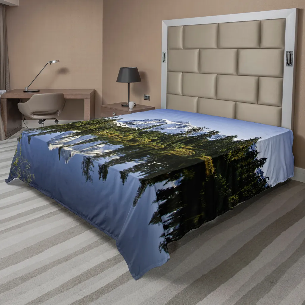 Lenzuolo Superiore ABAKUHAUS Alberi e Lago Crystal Lake 244x205
