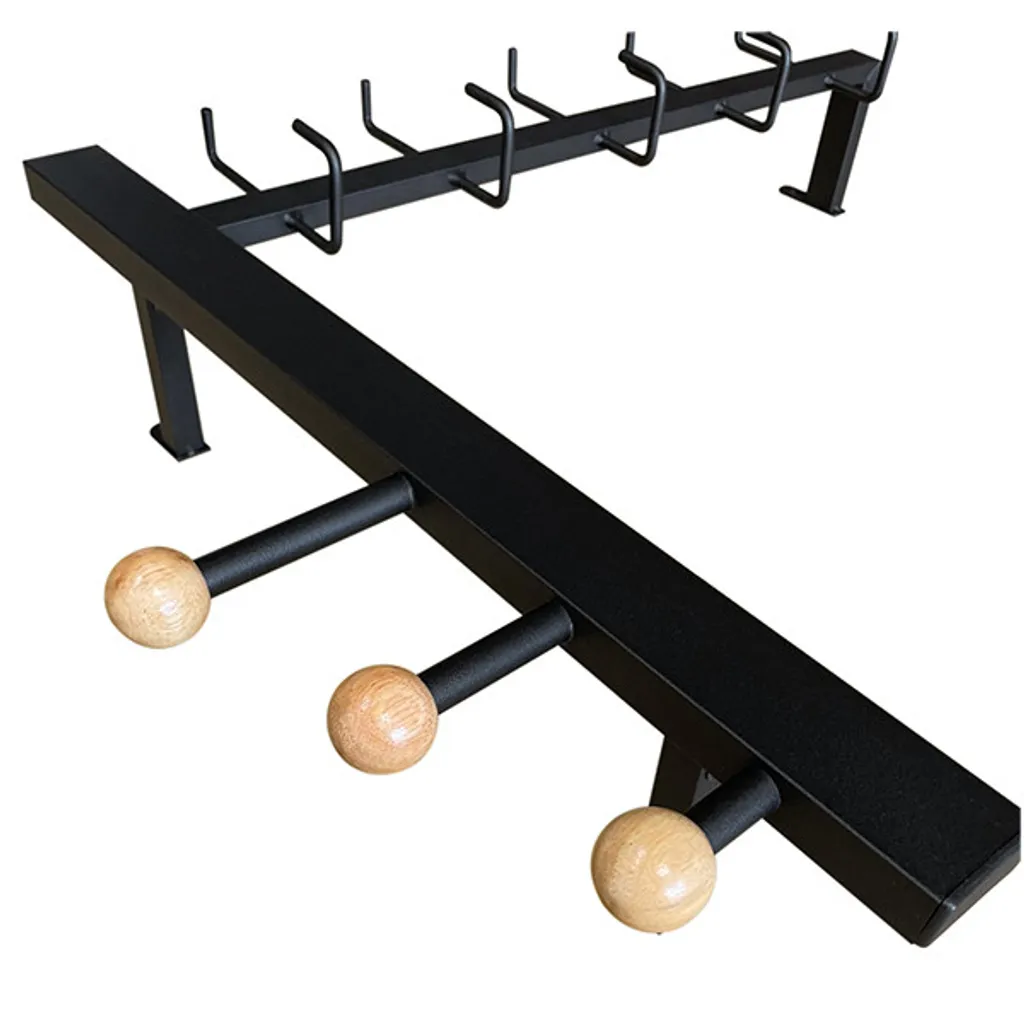 Patère d'angle murale Iris noire 5 têtes pour gain de place entrée - 5