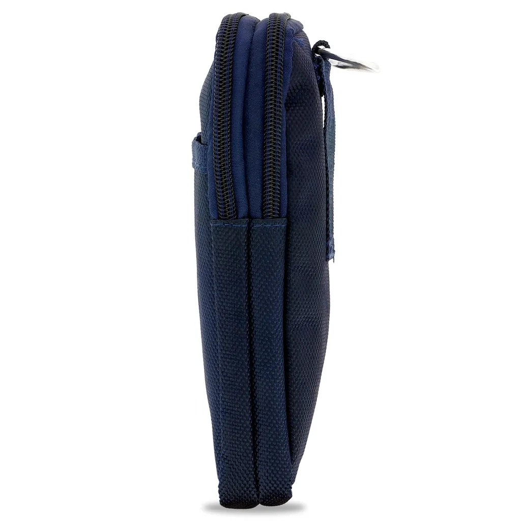 Borsa Smartphone XXL Nylon Blu con Moschettone: Protezione e Praticità - 6