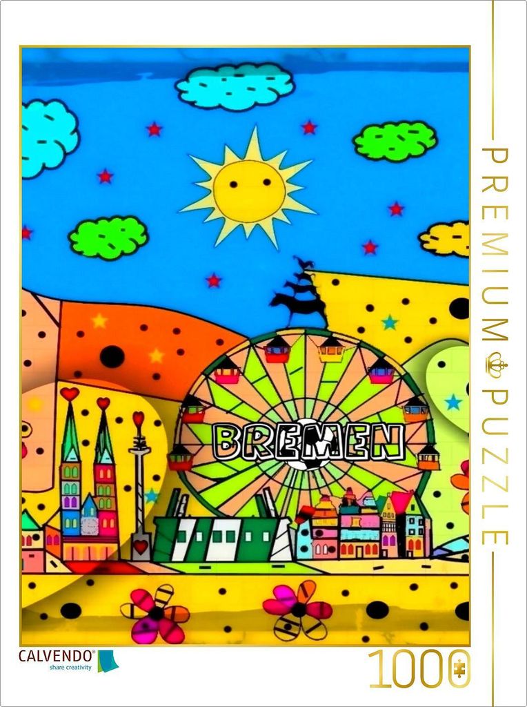 CALVENDO Puzzle Bremen 1000 Teile Puzzle hoch | 1000 Teile Lege-Größe 64x48cm Foto-Puzzle für glückliche Stunden