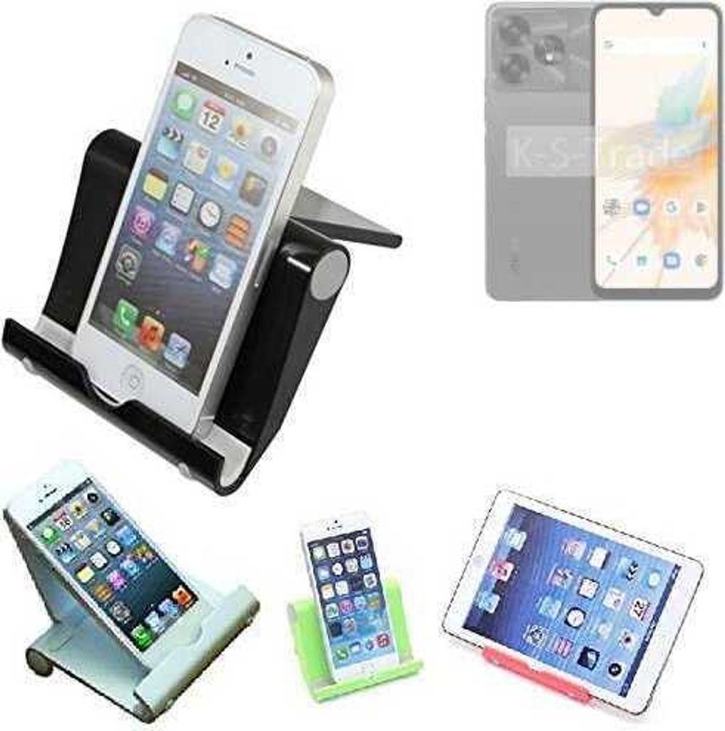 K-S-Trade Handy-Ständer kompatibel mit UMIDIGI G9 5G faltbarer Tischständer Smartphone Tablet Halterung Reise