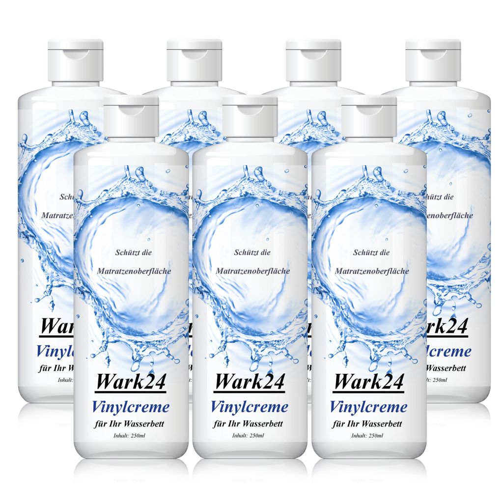 Wark24 Vinylcreme 250ml - Vinylpflege für Wasserbetten Vinyl Creme (7er Pack)