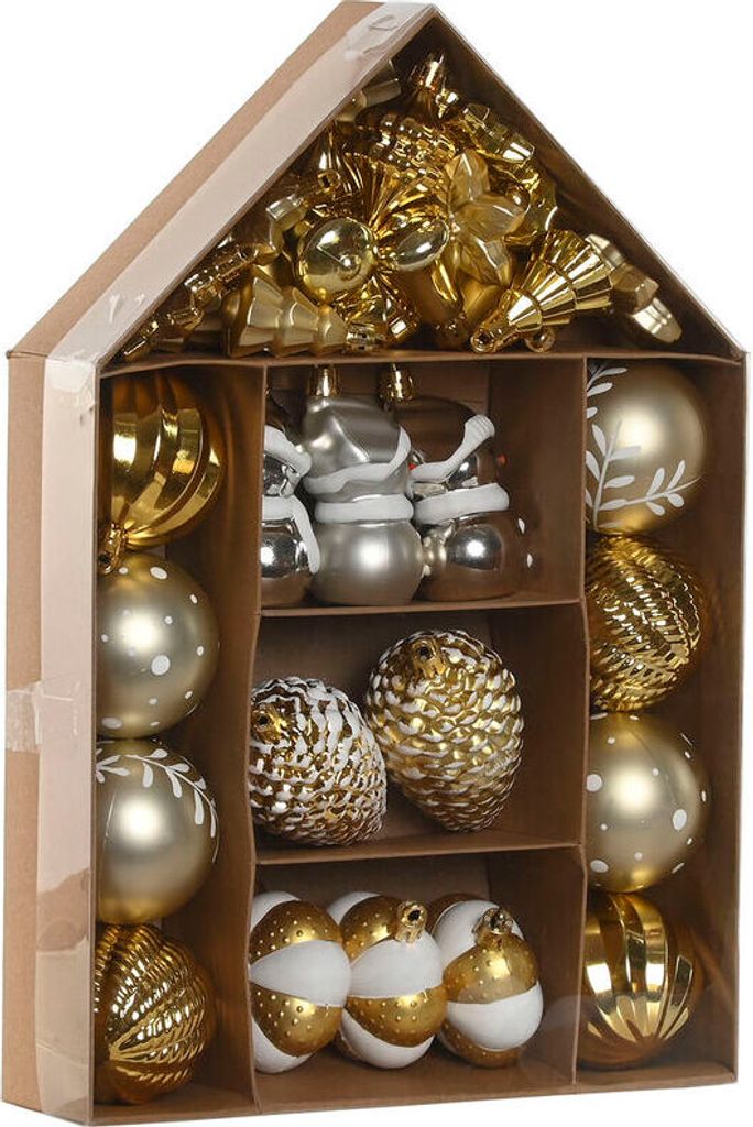 Weihnachtsbaumkugeln Home ESPRIT Gold PVC 24 x 6 x 35 cm