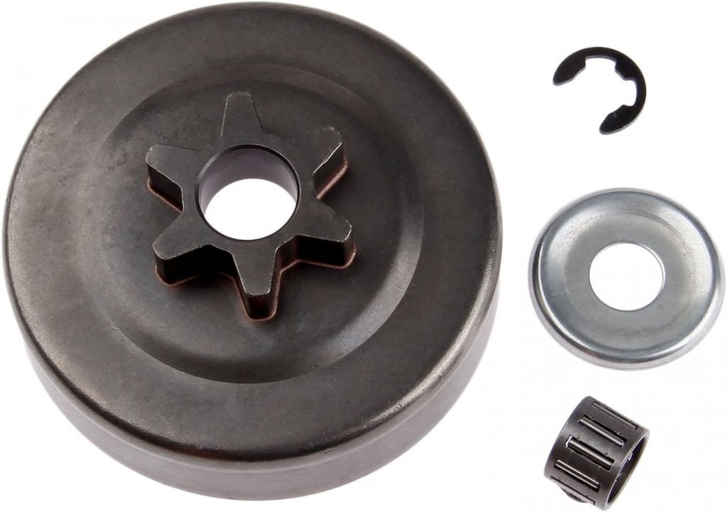 Kupplung Trommel Kettenrad 3/8 6T Unterlegscheibe E-Clip Produktbild 