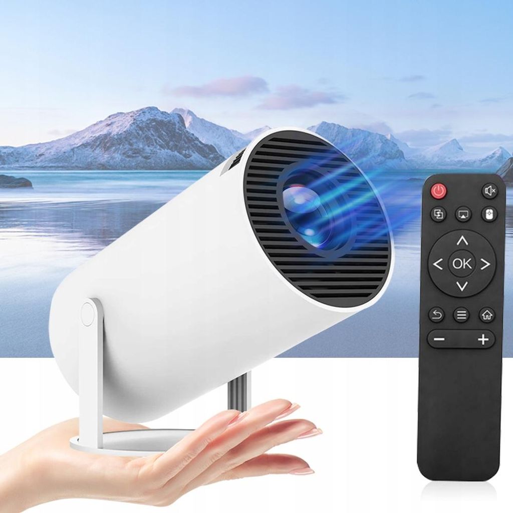 Drehbarer Projektor Hy300 Android Tv Wifi Hdmi 720P Heimkino 180° Drehung