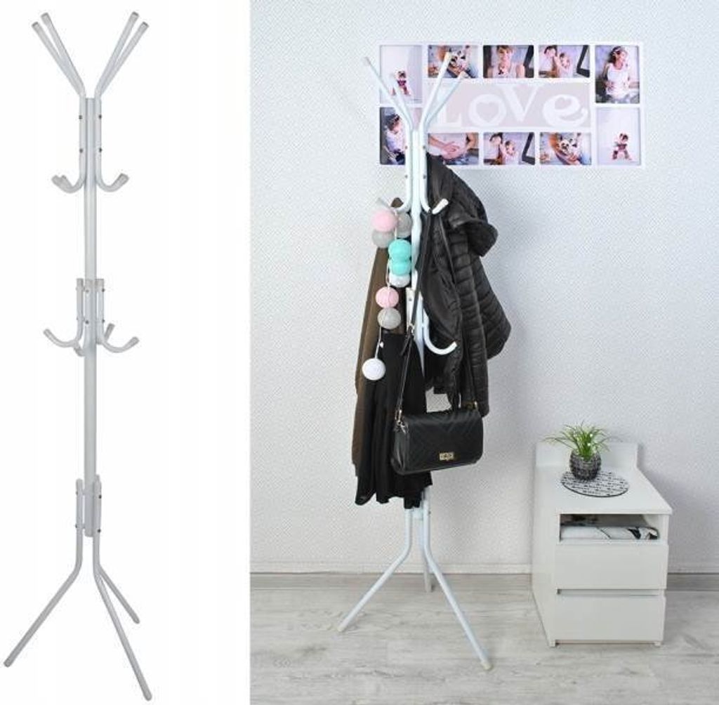 Kleiderbügel - 12 Haken - 170 cm - weiß Produktbild 6