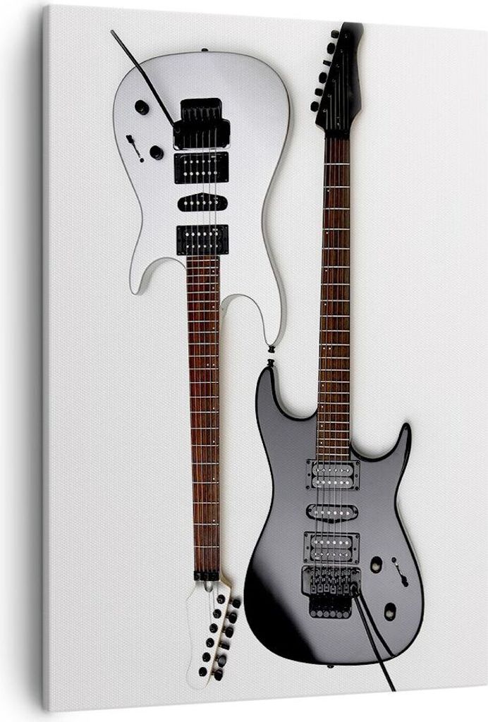 Bild auf Leinwand - Leinwandbild - Einteilig - E-Gitarren Streicher Musikinstrument - 50x70cm - Wand Bild - Wandbilder - Leinwanddruck - Wanddekora...