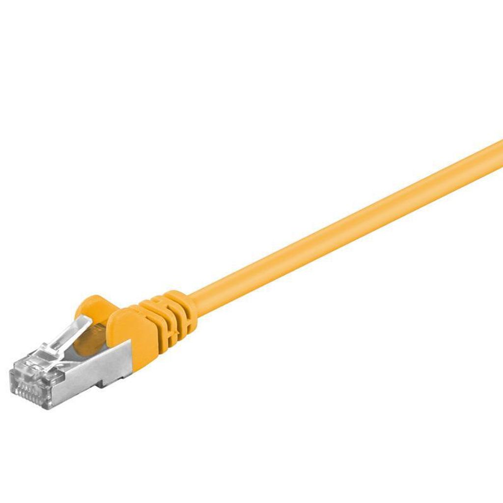 Goobay 68070 CAT 5e Patchkabel, SF/UTP, Gelb, 10 m - CCA Kupfergemisch