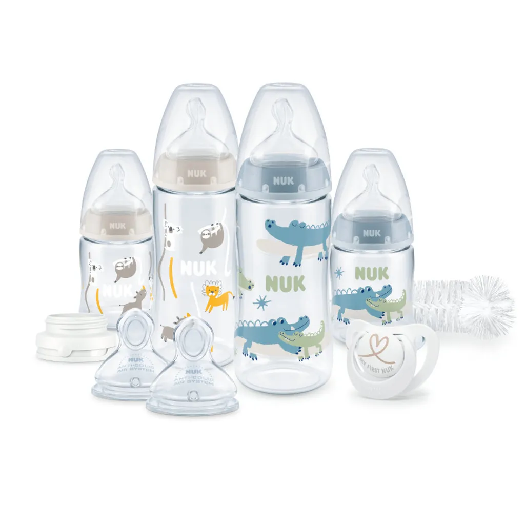 Kit de Biberons Nouveau-Né NUK First Choice+ Bleu avec Système Anti-Colique