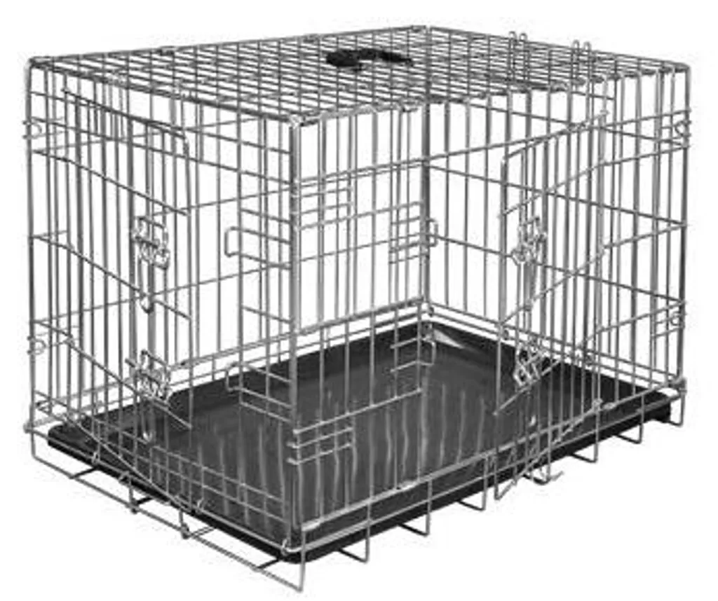 Cage Pliable pour Chien 61cm - Fil Métallique avec Plateau Amovible
