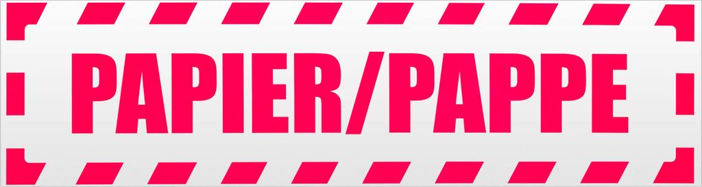 Kiwistar Papier Pappe gestreift Magnetschild Schild magnetisch - 20cm Neonpink - Magnetfolie für Auto PKW Kfz