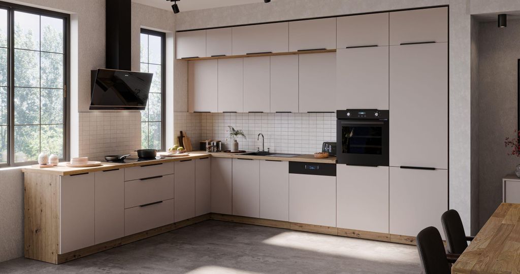 Winkelküche SOLANO 290x350 Küchenzeile Eckküche Küche Produktbild 