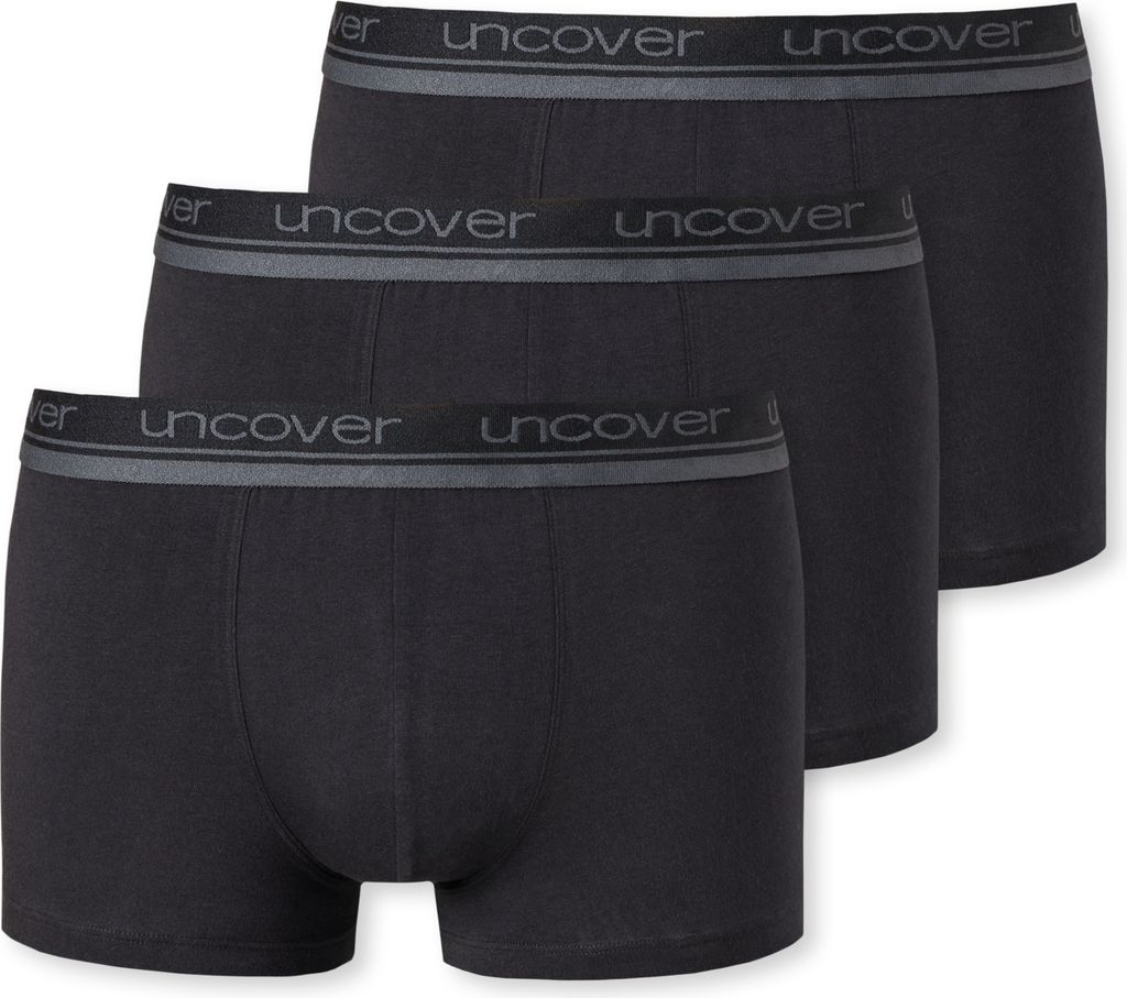Schiesser Herren 3 er Pack Shorts Gr. 3XL schwarz