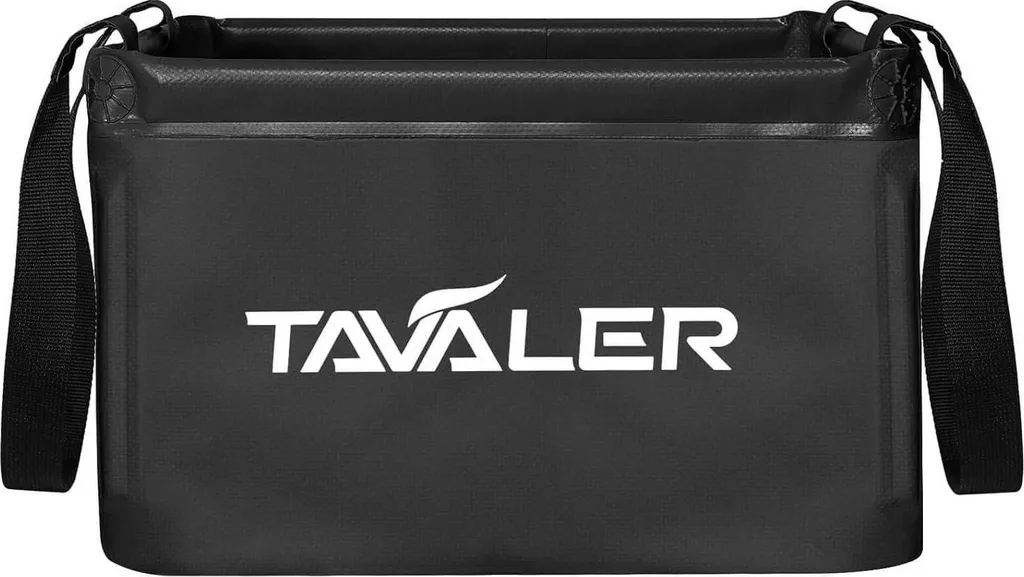 Évier de Camping Portable 20L Noir - Bassine Pliable Ultra Légère