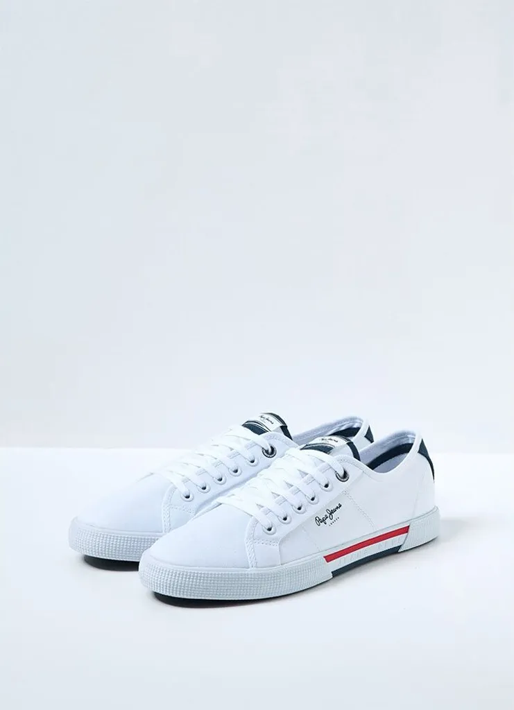 Baskets basses Pepe Jeans Brady Basic PMS30816 - Chaussures en Toile Bleu - 7