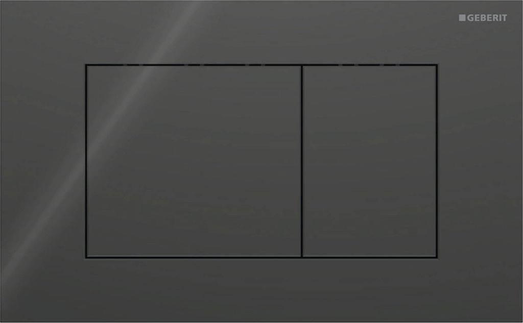 Geberit Sigma 40 Bedienfeld quadratisch Glas schwarz glänzend für Sigma-Spülkästen